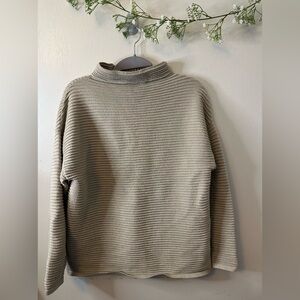 Tahari | Ribbed Mock Metallic Sweater